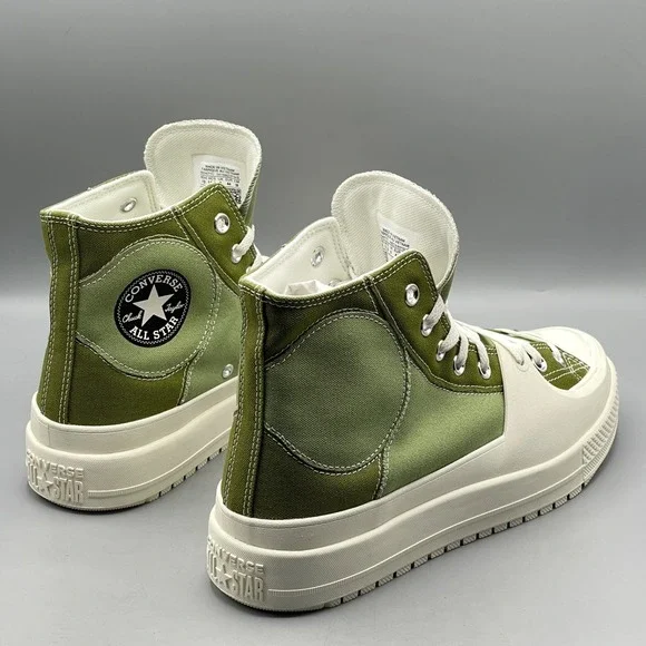 Converse Men's 9.5 Sneakers Green CTAS Construct Hi Army Platform Street A03471C